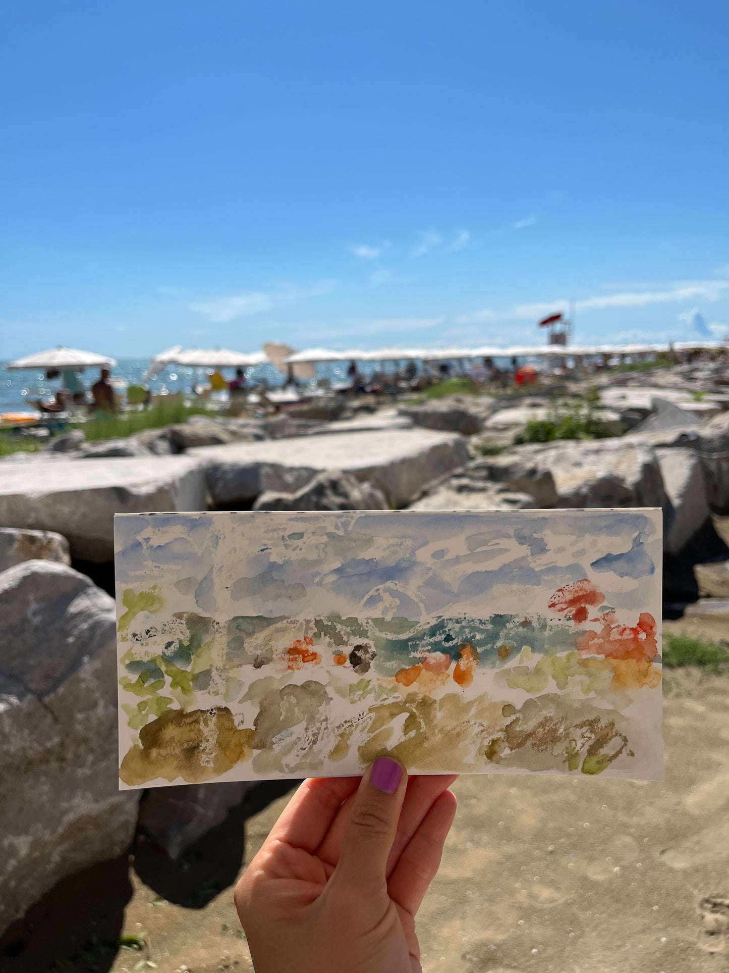 Blurry Beach (11 x 21 cm)