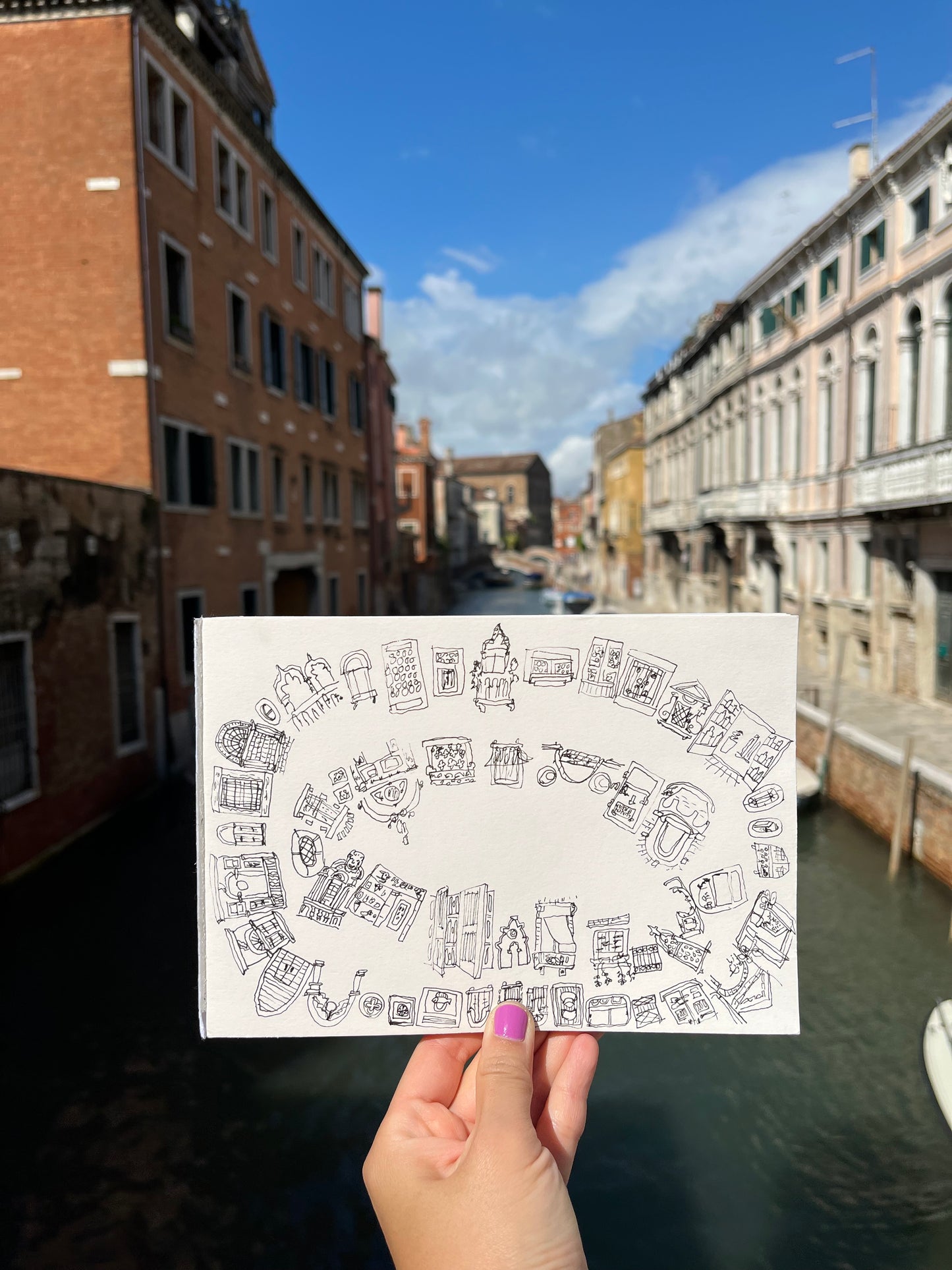 Venice Windows Walking Map (15 x 21 cm)