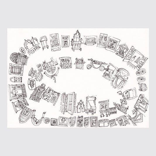 Venice Windows Walking Map (15 x 21 cm)